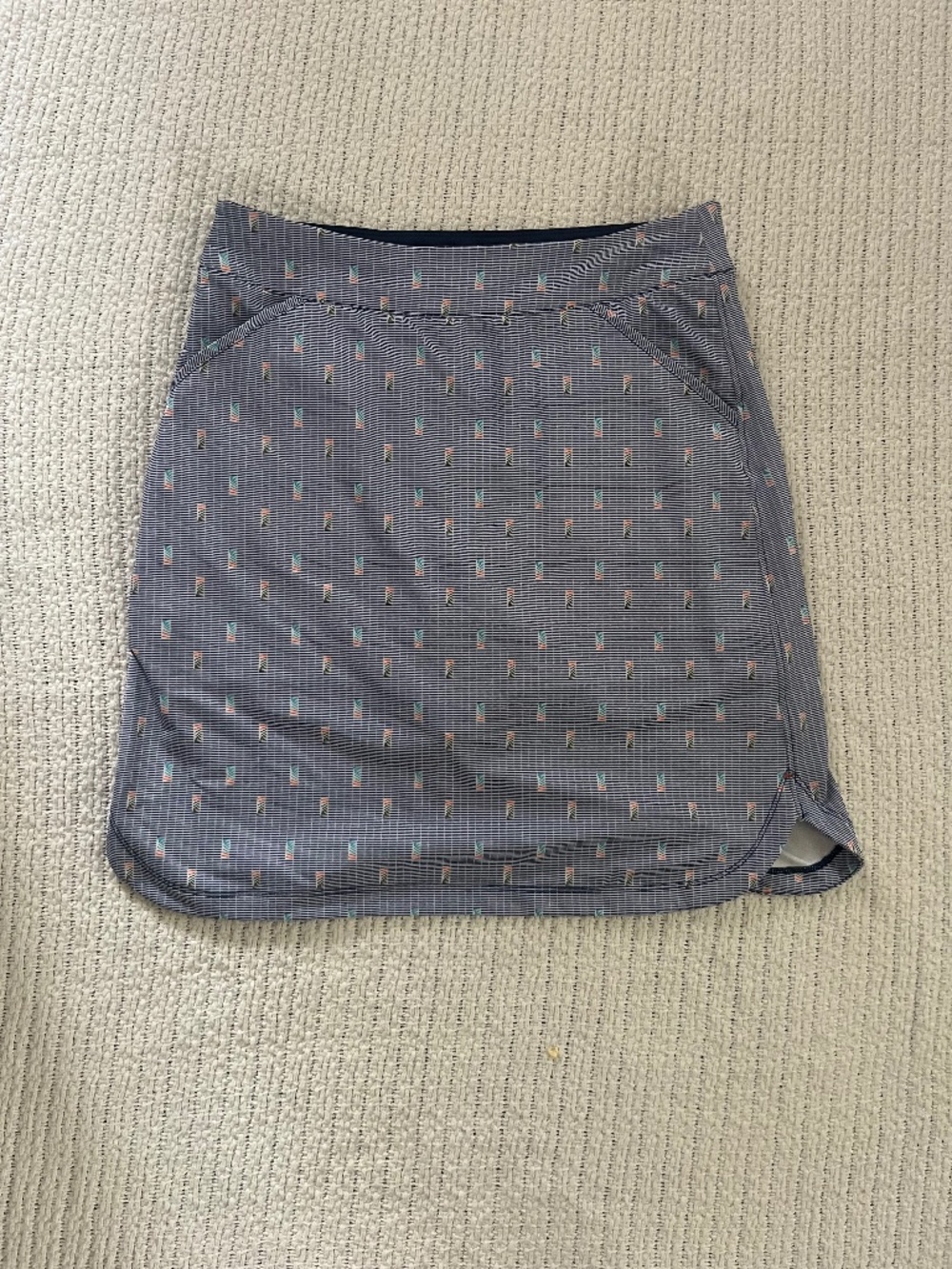 Peter Millar Blue Patterned Tennis Skort